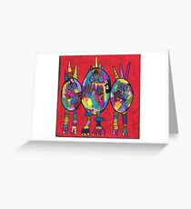 3 goofy birds hr Greeting Card