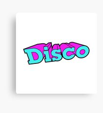 Disco Party Retro Fashion Elements Canvas Print