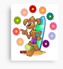 Summer Time Pup Canvas Print