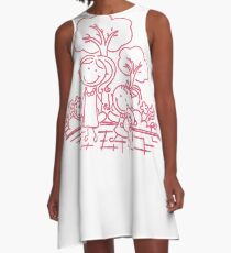Cartoon Pink A-Line Dress