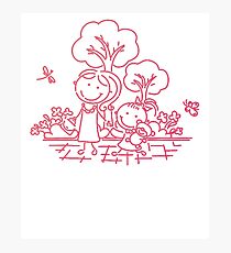 Cartoon Pink Photographic Print