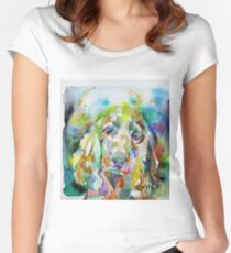 COCKER - watercolor portrait Women's Fitted Scoop T-Shirt