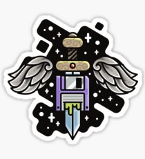 wings floppy sword Sticker