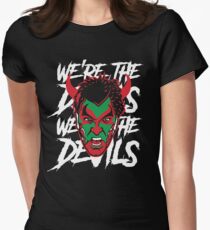 New Jersey Devils Black David Puddy T-shirt Women's Fitted T-Shirt