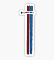 Lambretta red and blue stripes Sticker