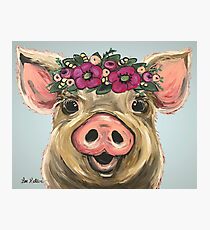 Pig Art, Farmhouse Pig Art Photographic Print