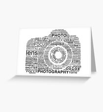Camera of words photography Greeting Card