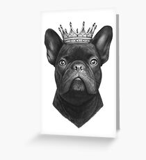 King French bulldog Greeting Card