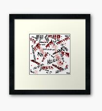 Halloween Scribblings Blood Splatter version Framed Print