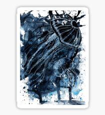 Watercolor and Ink Jellyfish Sticker