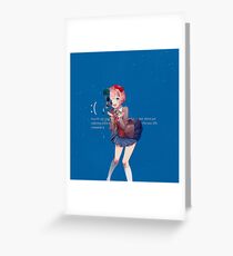 Blue Sayori Screen Greeting Card