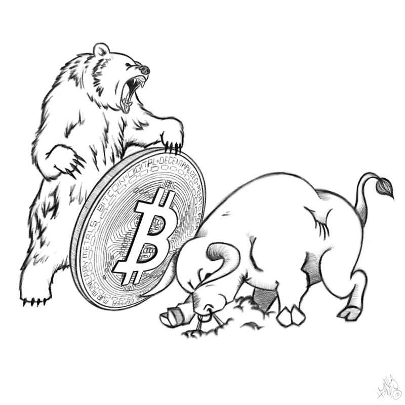 Как нарисовать биткоин карандашом