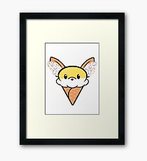 Fennekin Ice Cream Cone Framed Print