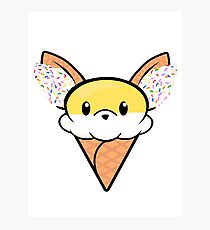 Fennekin Ice Cream Cone Photographic Print