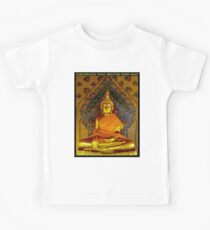 GOLDEN BUDDHA : Vintage Wat Arun Bangkok Print Kids Tee