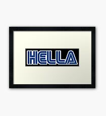 HELLA - Retro Video Game Logo Framed Print