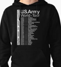 Tournée mondiale de l'armée américaine (changer la langue à non-anglais un pour voir l'art sur le dos du T-shirt) Sweat à capuche