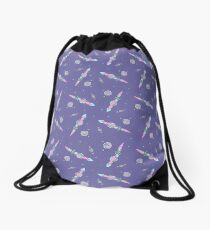 Squid Rocket Ship Drawstring Bag