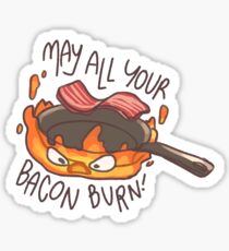 Calcifer "May all your bacon burn!" Sticker Sticker