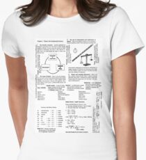 Diagram, Physics, General Physics, Mechanics, Kinematics, parallel, Optics, lipids, mustard, physical, condensed, physics, mass, physics, Modern Physics, nano Women's Fitted T-Shirt
