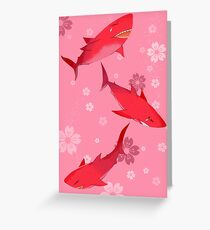 Sakura Shark Greeting Card