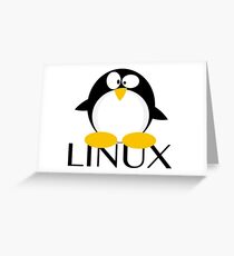 Linux Penguin Greeting Card