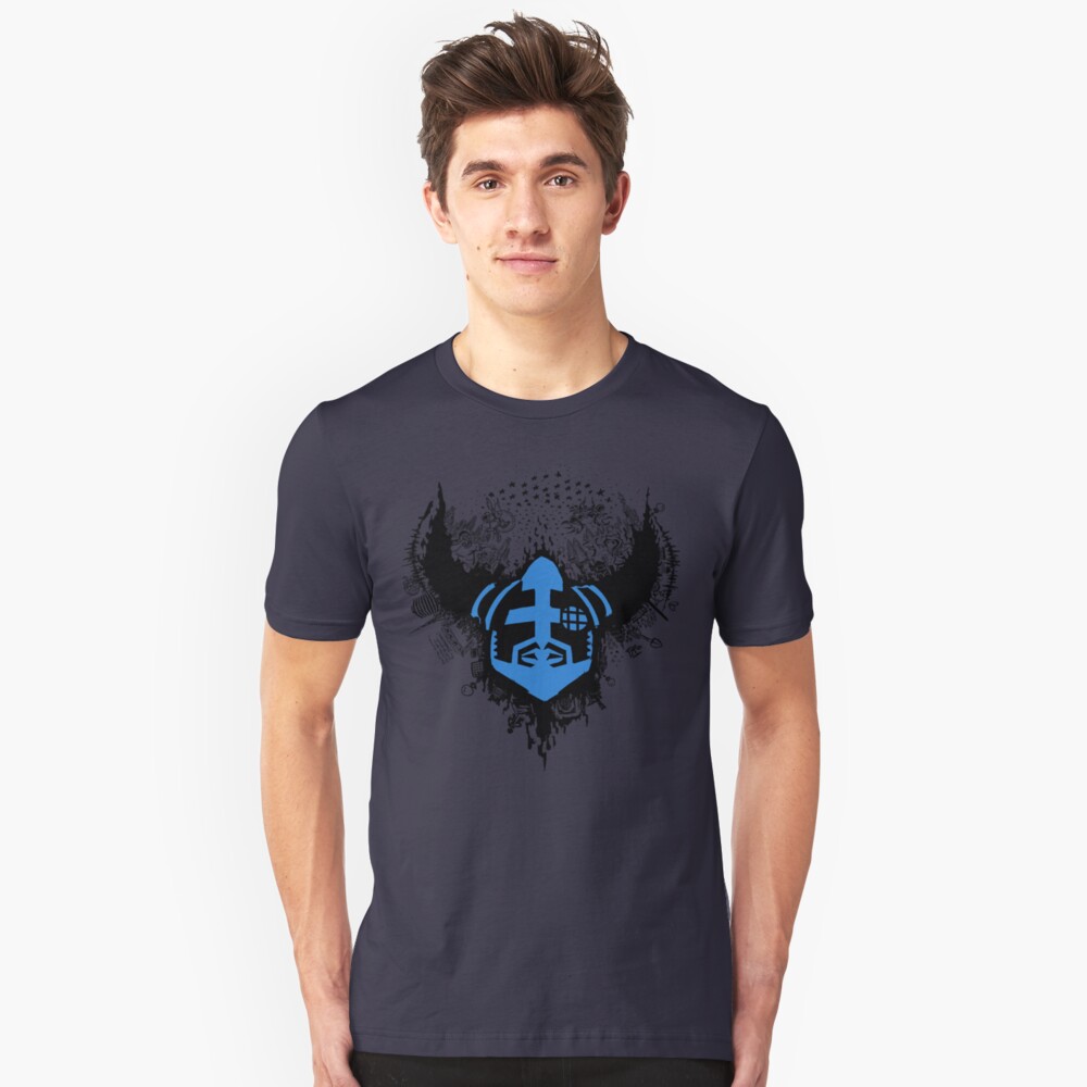 Megaran: Symphonies of the Knight- Black & Blue Slim Fit T-Shirt