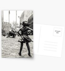 Fearless Girl & Bull NYC Postcards