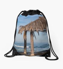 Surfer Shack at Windansea Drawstring Bag