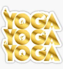 Yoga Namaste in gold Sticker