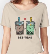 Camiseta ancha para mujer Juego de palabras BES-TEAS
