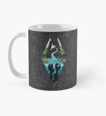 Skyrim Logo - Forest Scene Embossed in Granite Mug