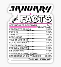 January Girl Facts Sticker