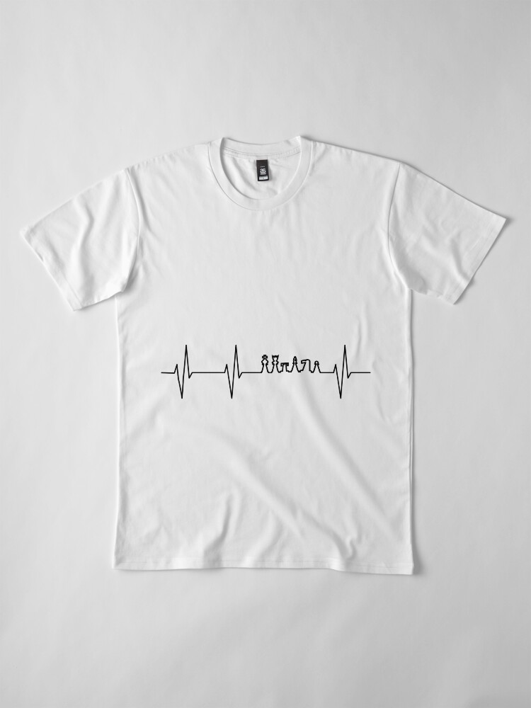 Alternate view of Heartbeat Chess Chess Premium T-Shirt