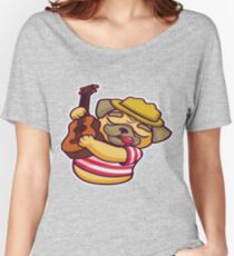 Lovely pug playing guitar Women's Relaxed Fit T-Shirt
