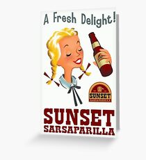 A Fresh Delight! - Sunset Sarsaparilla Poster (Fallout New Vegas) Greeting Card