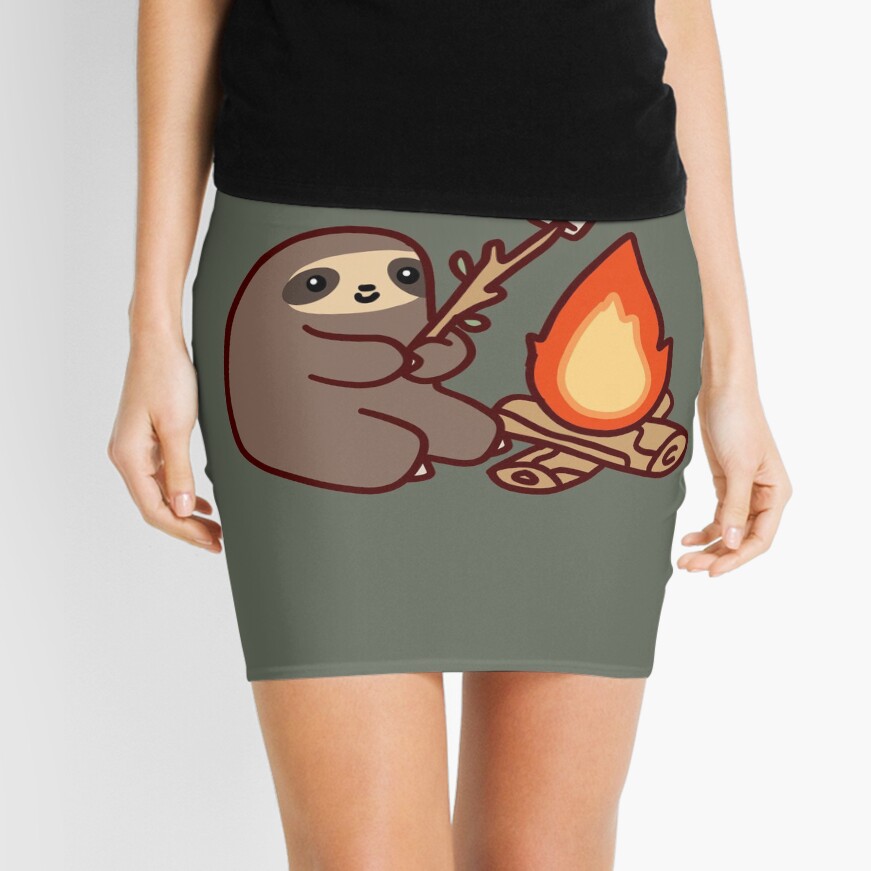 Campfire Sloth Mini Skirt