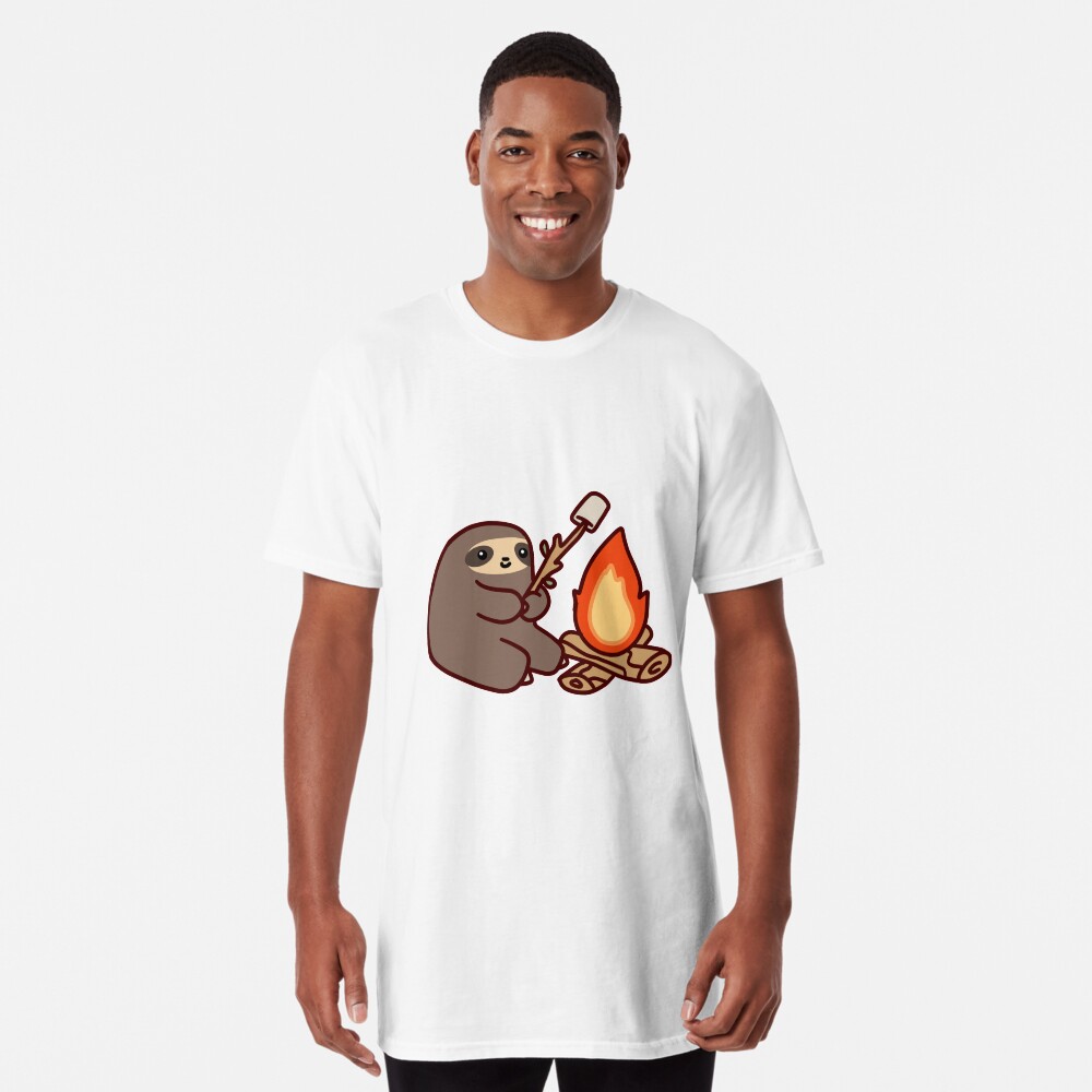 Campfire Sloth Long T-Shirt