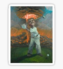 Golfin' with Donny (donald trump foreign policy) Sticker