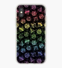 Vinilo o funda para iPhone D20 Dice Set Pattern (Rainbow)