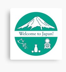 Set of Japan traditional design elements. Canvas Print