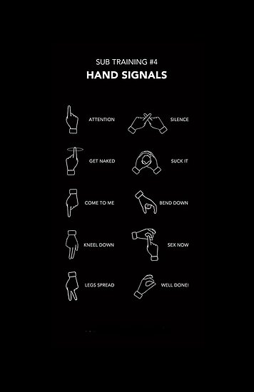 Sub Training Hand Signals Posters By Slinky Reebs Redbubble