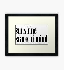 sunshine state of mind Framed Print