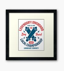 Legendary Longboard Framed Print