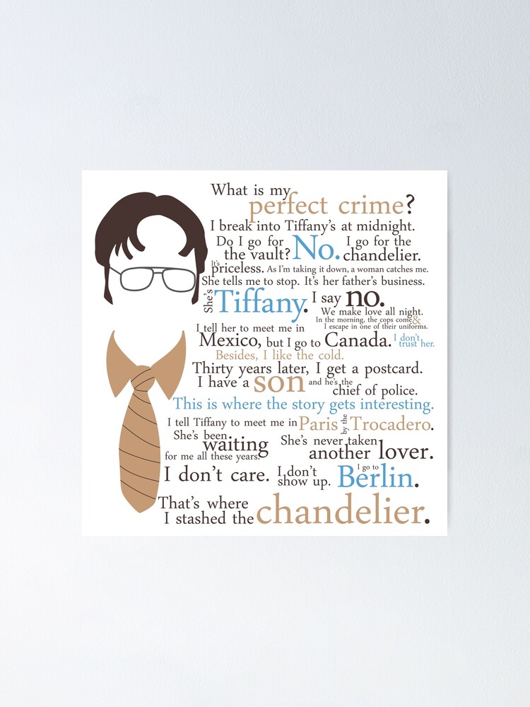 Alternate view of Dwight's Perfect Crime Poster