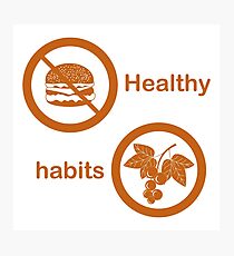 Proper nutrition with excess weight and obesity. Photographic Print