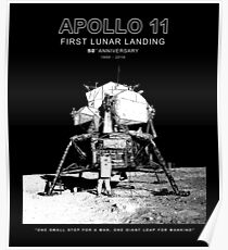 Apollo 11 - 50. Jahrestag 1969-2019 - Mondlandung - Mond Poster
