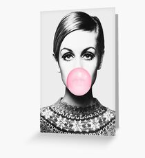Twiggy Print, Berühmtheit, Skandinavisch, Nordic, Trendy Print, Stil, skandinavische Kunst, Moderne Kunst, Wandkunst, Print, minimalistisch, Modern Grußkarte