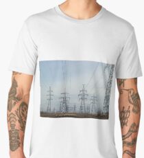 a lot High voltage power lines Men's Premium T-Shirt