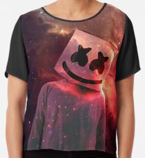 Marshmello Red Galaxy Chiffon Top